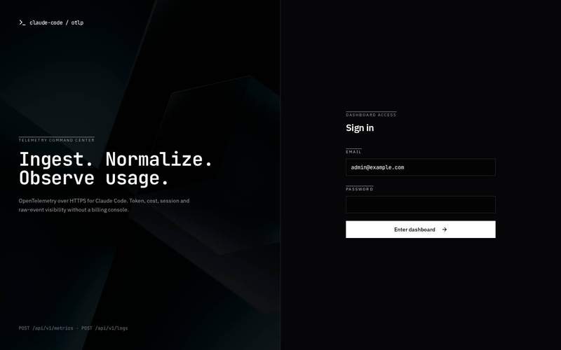 Claude Code Cost Tracker — live site preview