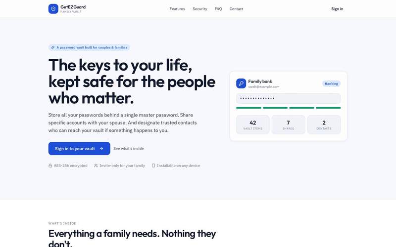 ezGuard — live site preview
