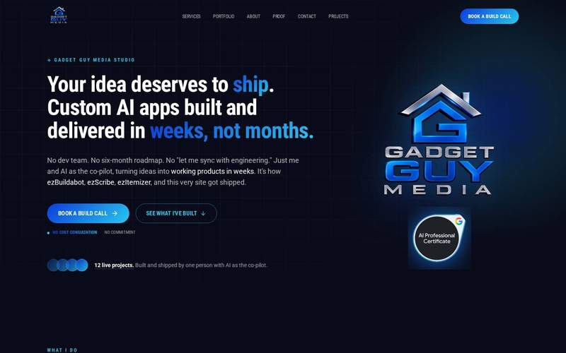 Gadget Guy Media — live site preview
