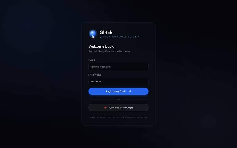 Glitch — Your personal voice AI.