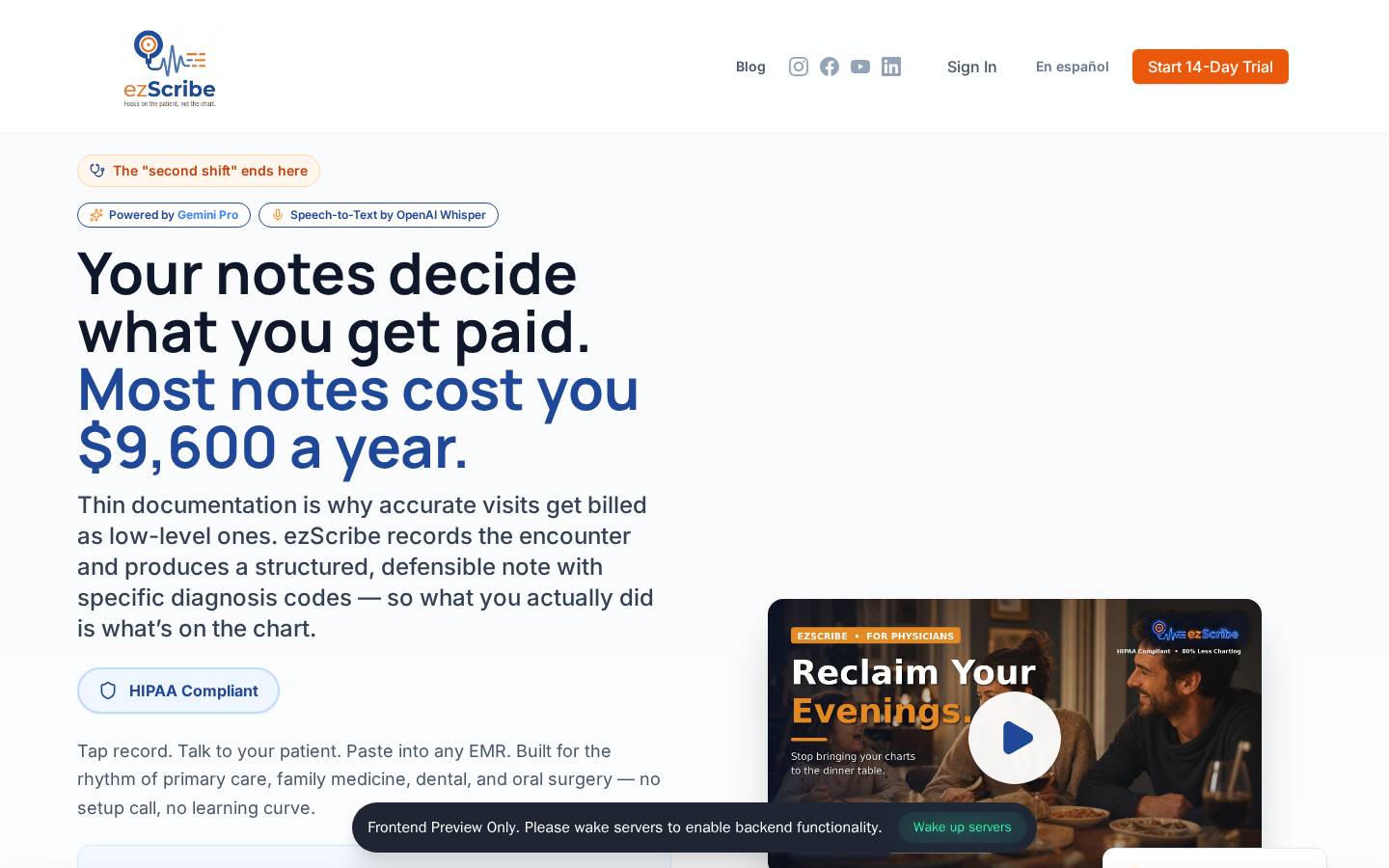 ezScribe — Your notes decide what you get paid.
